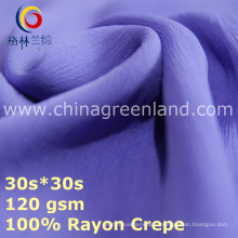 Tissu en vrac Rayon Crepe pour vêtement en mousseline de soie (GLLML437)